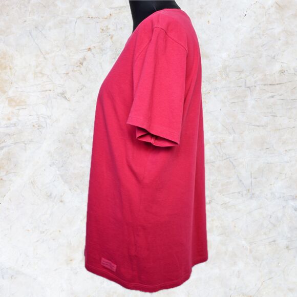 Life Is Good Camp Chair Drink Up Relax Fuchsia Short Sleeve T-Shirt-Women's M - Picture 4 of 7